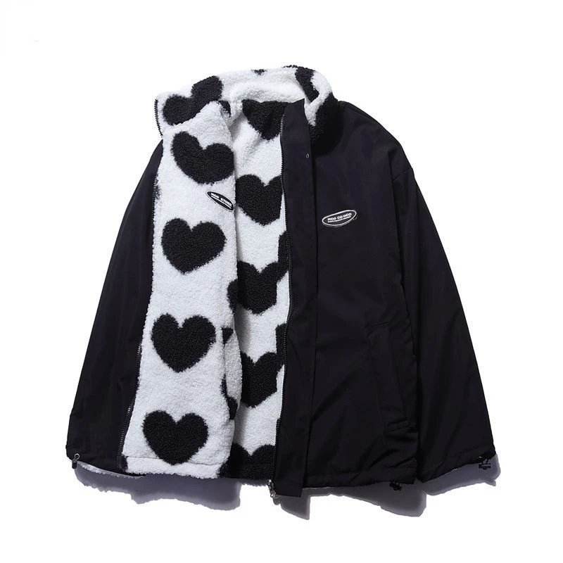 BacioDeluxe | Double-sided heart-patterned coat – unique collection