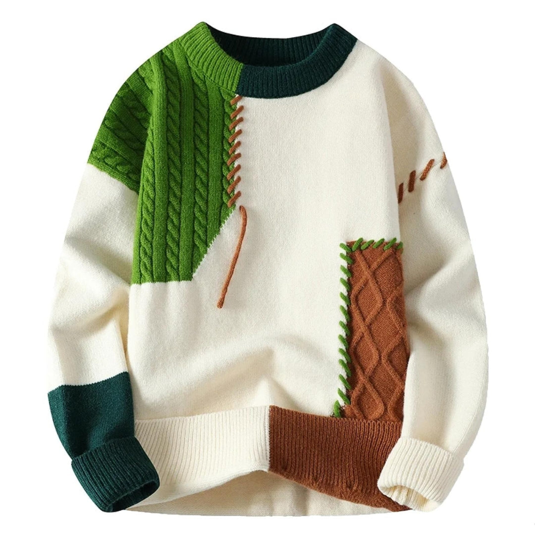 Sandro™ | Cozy Patchwork Sweater