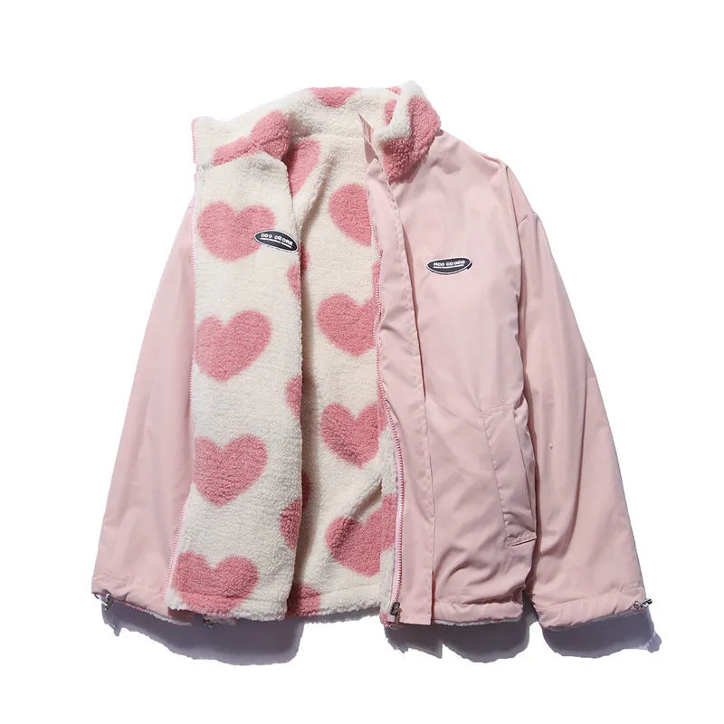BacioDeluxe | Double-sided heart-patterned coat – unique collection